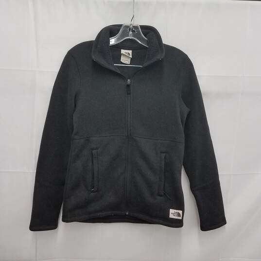 The North Face WM's Charcoal Grey Polyester Fleece Full Zipper Sweat Coat Size XS image number 1