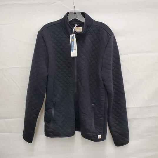 NWT Marine Layer MN's Corbet Full Zip Heather Black Quilted Jacket Size M image number 1