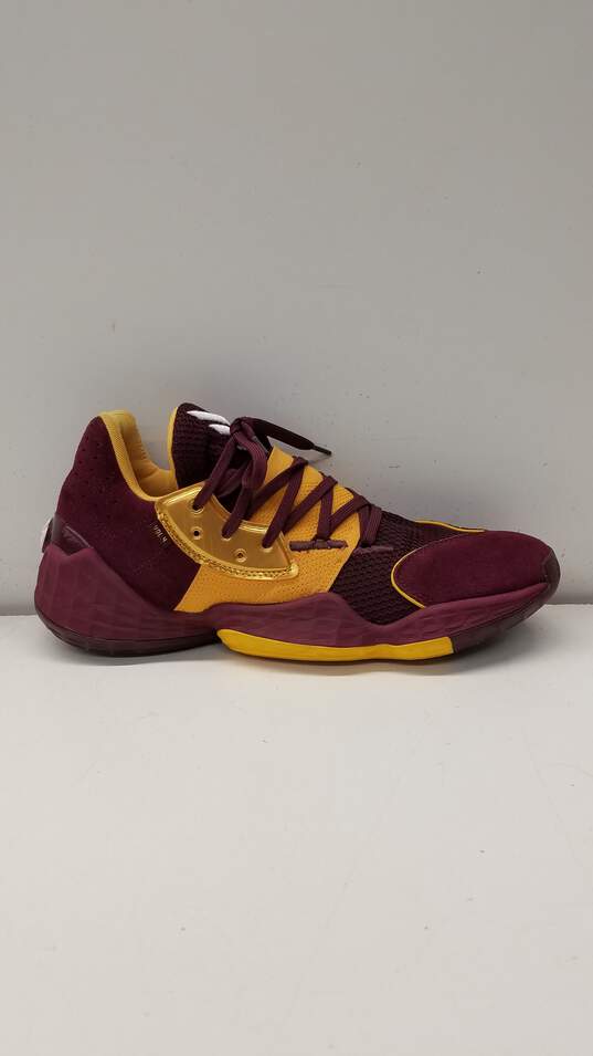 Adidas Harden Vol. 4 Arizona State Maroon/Gold Athletic Shoes Men's Size 11 image number 1