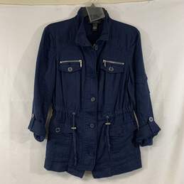 Women's Navy INC International Concepts Linen Jacket, Sz. M
