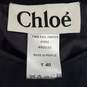 Chloe 'Ardoise' Dark Grey Silk Ruffled Long Sleeve Top Size 40 AUTHENTICATED image number 3