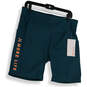 NWT Womens Blue Stretch Elastic Waist Activewear Biker Shorts Size XL image number 1