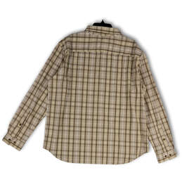NWT Mens Brown Plaid Collared Long Sleeve Pocket Button-Up Shirt Size XL alternative image