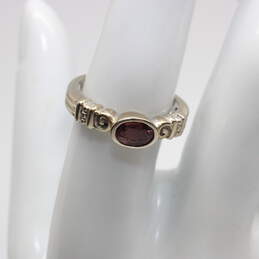 14K White Gold Pink Sapphire Ring Size 7 - 4.2g alternative image