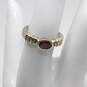 14K White Gold Pink Sapphire Ring Size 7 - 4.2g image number 2