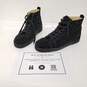 Christian Louboutin Louis Black Veau Velours Studded High Tops Men's Size 13 image number 1