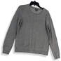 Womens Gray Long Sleeve Crew Neck Button Front Cardigan Sweater Size Medium image number 1