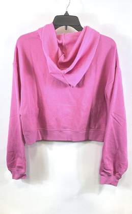 NWT Pink By Victoria's Secret Womens Pink Long Sleeve Cropped Hoodie Size M alternative image