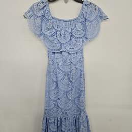 Blue Lace Maxi Dress alternative image