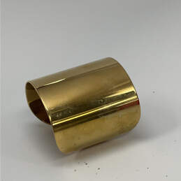 Designer Michael Kors Gold-Tone Wide Metal Classic Plain Cuff Bracelet