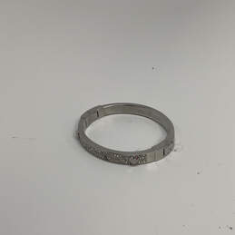 Designer Michael Kors Silver-Tone Rhinestone Hinged Bangle Bracelet alternative image