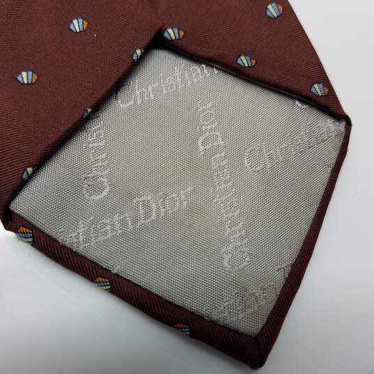 AUTHENTICATED MENS CHRISTIAN DIOR 100% SILK NECK TIE 54in image number 2