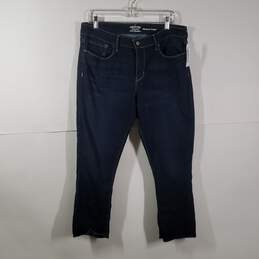 Womens Regular Fit Medium Wash Denim Modern Capri Jeans Size 16x33
