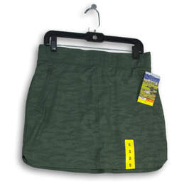 NWT Womens Green Camouflage Elastic Waist Flat Front Mini Skort Size S