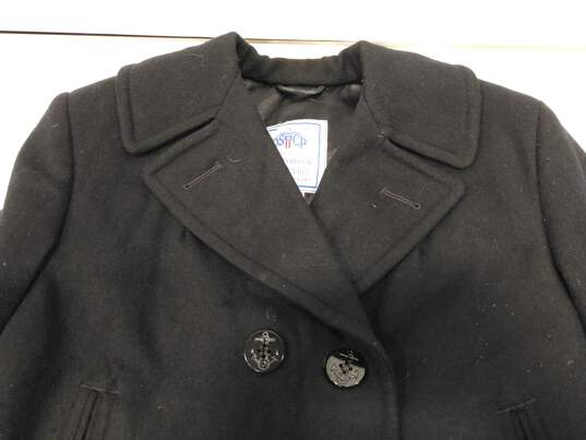 DSCP Men's Black Pea Coat Size 12S image number 6