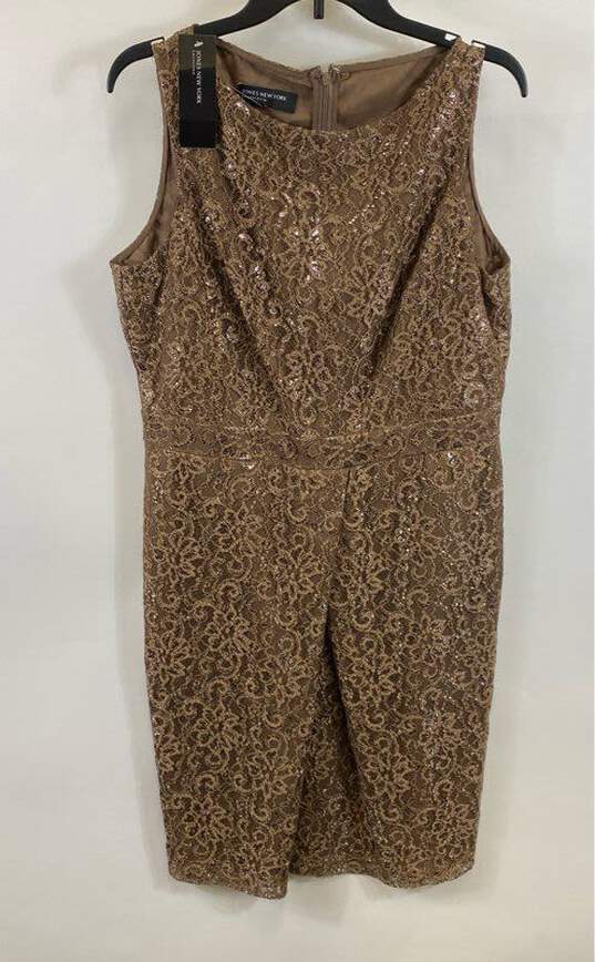 Jones New York Brown Casual Dress - Size 14 image number 1