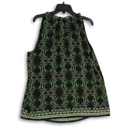 NWT Womens Black Green Floral Keyhole Neck Sleeveless Blouse Top Size XL alternative image