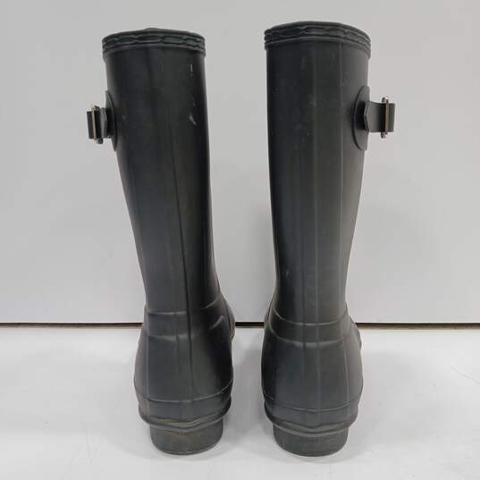 Hunter Women's Black MId Calf Rain Boots Size 6 image number 4