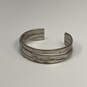 Designer Lucky Brand Silver-Tone Triple Strand Classic Cuff Bracelet image number 3
