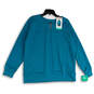 NWT Womens Blue Scuba Crew Neck Long Sleeve Pullover Sweatshirt Size XL image number 3