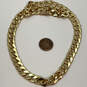 Designer J. Crew Gold-Tone Lobster Clasp Classic Curved Link Chain Necklace image number 2