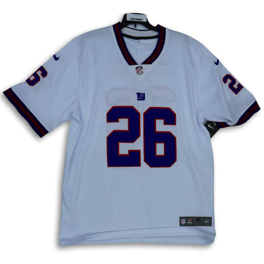 Buy the NWT Mens White New York Giants Saquon Barkley #26 Football-NFL  Jersey Sz M