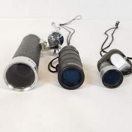 Small Table Top Telescope and 2 Monoculars Lot of 3 Assorted  Sight Seeing Instruments alternative image