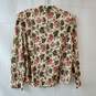 Size M Long Sleeve Button Up Shirt with Green/Pink Floral Pattern and Gold Metallic Details - Tags Attached image number 2