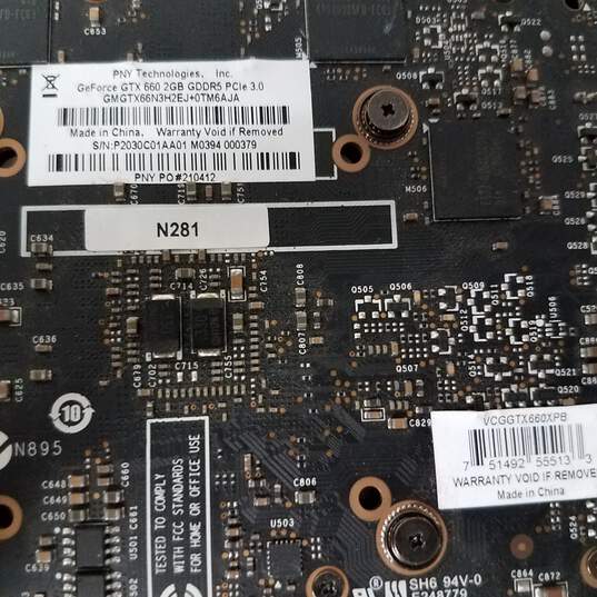 PNY XLR8 Nvidia GeForce GTX 660 2GB GDDR5 GPU Desktop PC Graphics Card - Untested image number 5