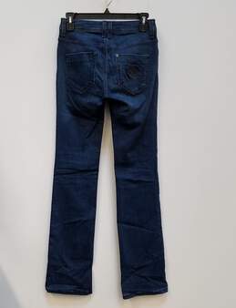 Womens Blue Regular Fit Medium Wash Denim Bootcut Jeans Size 26
