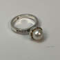 Designer Brighton Silver-Tone Peace Pearl Stone Modern Band Rings image number 3