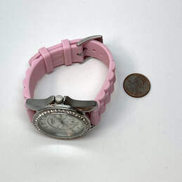 Designer Fossil ES2346 Silver-Tone Pink Stainless Steel Analog Wristwatch