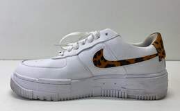 Nike AF 1 Low Pixel SE Women's White Sneakers with Leopard Print Swoosh Sz. 8.5 alternative image
