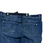 Womens Blue Medium Wash Denim Stretch Pockets Skinny Leg Jeans Size 16 image number 4