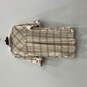 NWT Womens White Brown Long Roll Tab Sleeve Collared Shirt Dress Size M image number 2