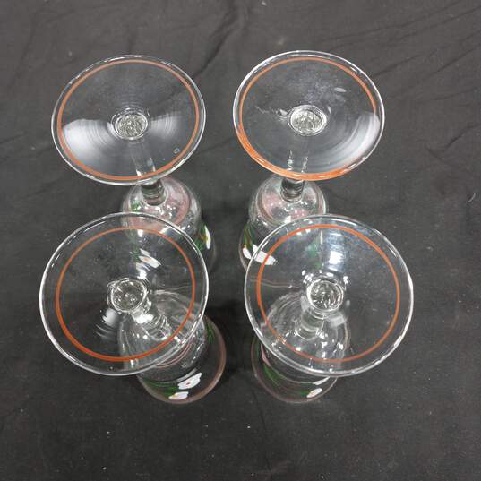 5PC Cordial Floral Pattern Clear Decanter & Glass Set image number 7