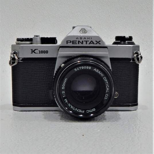 Asahi Pentax K1000 35mm Film Camera w/ 2 Extra Lens & Case image number 3