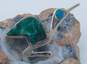 Artisan T Goizueta 925 Sterling Silver Turquoise Bird Brooch 5.3g image number 3