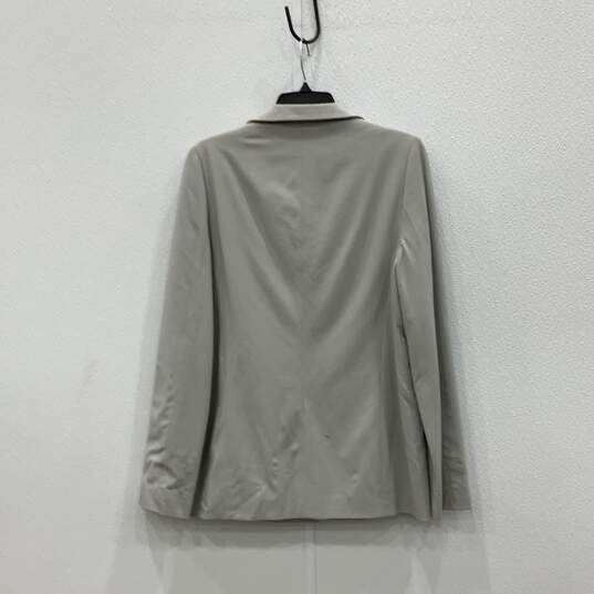 Emporio Armani Mens Gray Long Sleeve Long Sleeve Collared Blazer Size 46 w/ COA image number 3