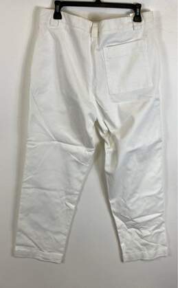 Lardini Mens White Flat Front Pockets Straight Leg Cargo Pants Size 48 alternative image