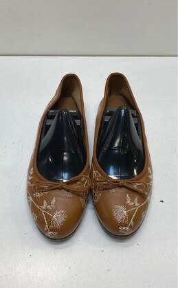 Schumacher x Margaux Brown Stitched Leather Ballet Loafers Shoes Size 11.5 alternative image
