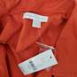 NWT New York & Company WM's Orange Button Front Shirt Dress Size L image number 3