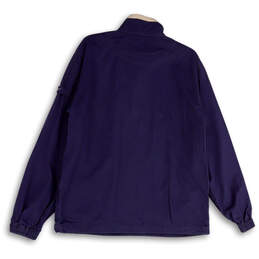 Mens Blue Mock Neck 1/4 Zip Long Sleeve Pullover Sweatshirt Size Small alternative image