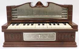VNTG Unbranded Miniature Tabletop Electric Chord Organ w/ Power Cable