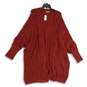 NWT Maurices Womens Red Knitted Long Sleeve Open Front Cardigan Sweater Size 3X image number 1