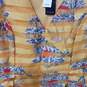 Women's Yellow Stripe Floral Dress Size 12 NWT image number 4