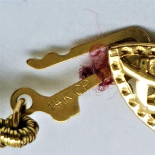 14K Gold Jane FW Pearl Bead 8.5inch Bracelet NEEDS REPAIR 14.2g image number 8