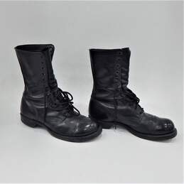 Vintage Corcoran Black Leather Military Combat Cap Toe Jump Boots Mens Size 10 D