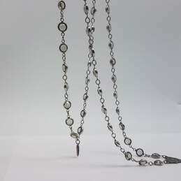 Sterling Silver Crystal Link Cross Rosary 25.4g alternative image