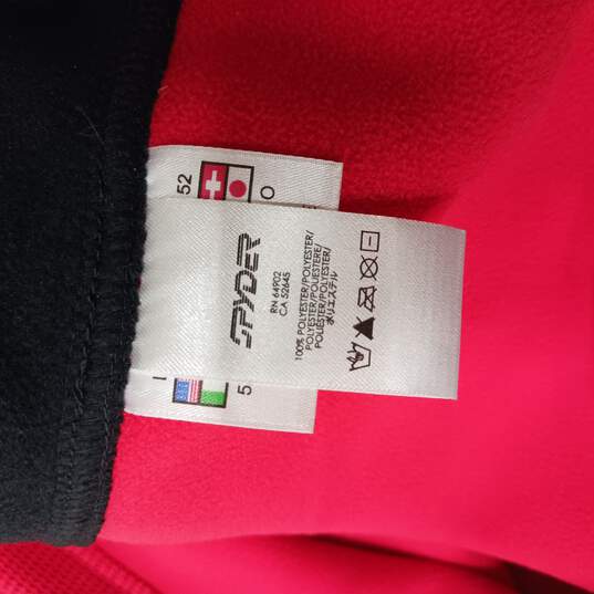Men's Spyder Half-Zip Red/Black Sweater Size L image number 4